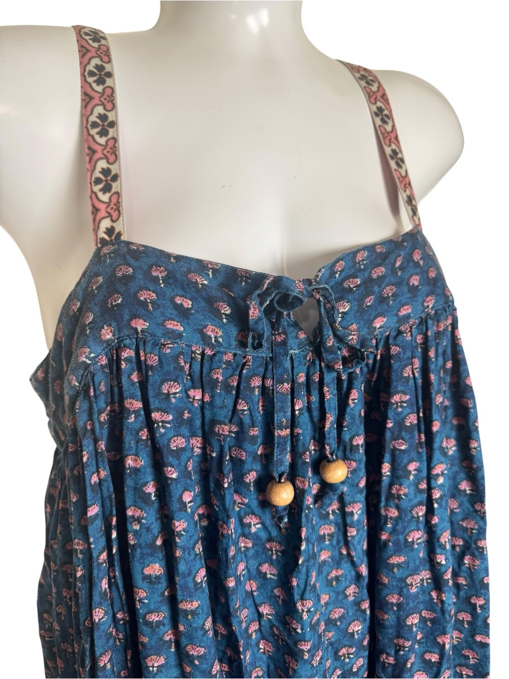 Natural Life Floral Paisley Rayon Midi Dress - Picture 5 of 8